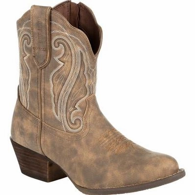DURANGO CRUSH WOMEN'S DISTRESSED SHORTIE WESTERN BOOT STYLE DRD0372 Soft Support