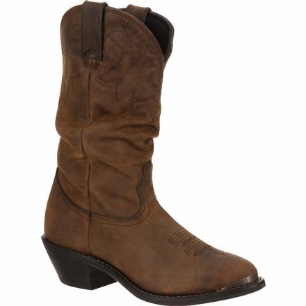 Protective Finish Weekend Wanderer Durango Ladies Tan Distressed Slouch Western Boot Style RD542