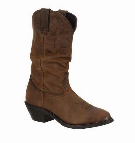 Durango Ladies Tan Distressed Slouch Western Boot Style RD542 Utility Design
