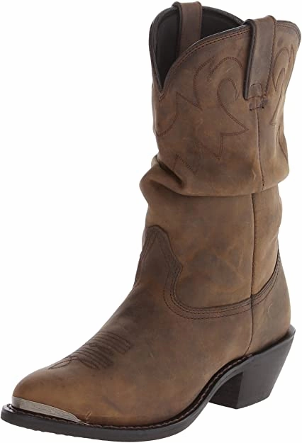 Pull on Durango Ladies Tan Distressed Slouch Western Boot Style RD542