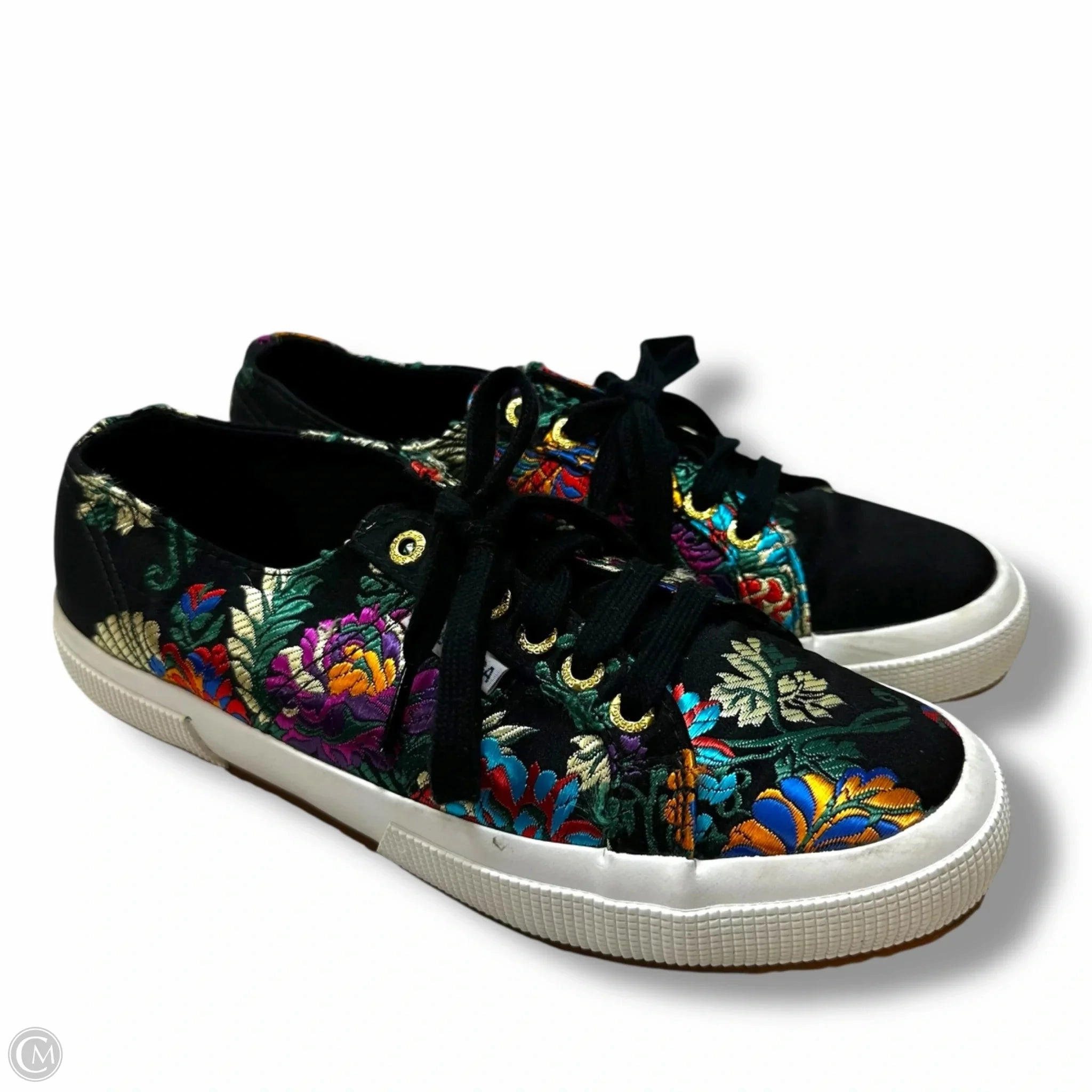 Shoes Sneakers By Superga In Black Breathable Perforated Panels