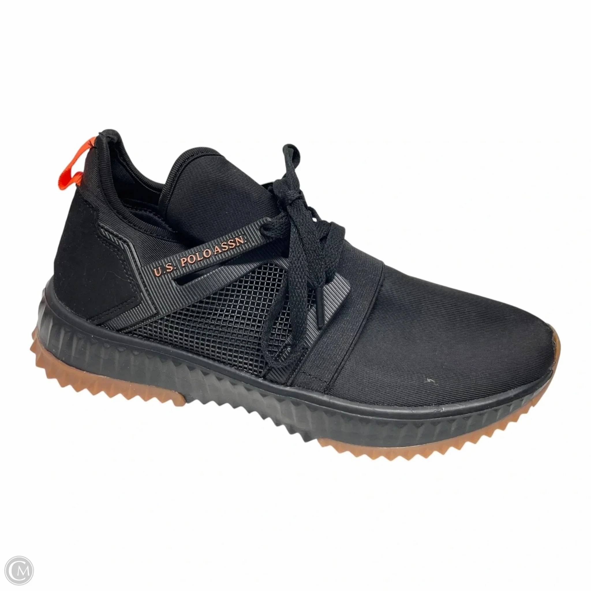 Eco Friendly Dye Process Shoes Sneakers By Us Polo Assoc In Black & Orange, Size: 8