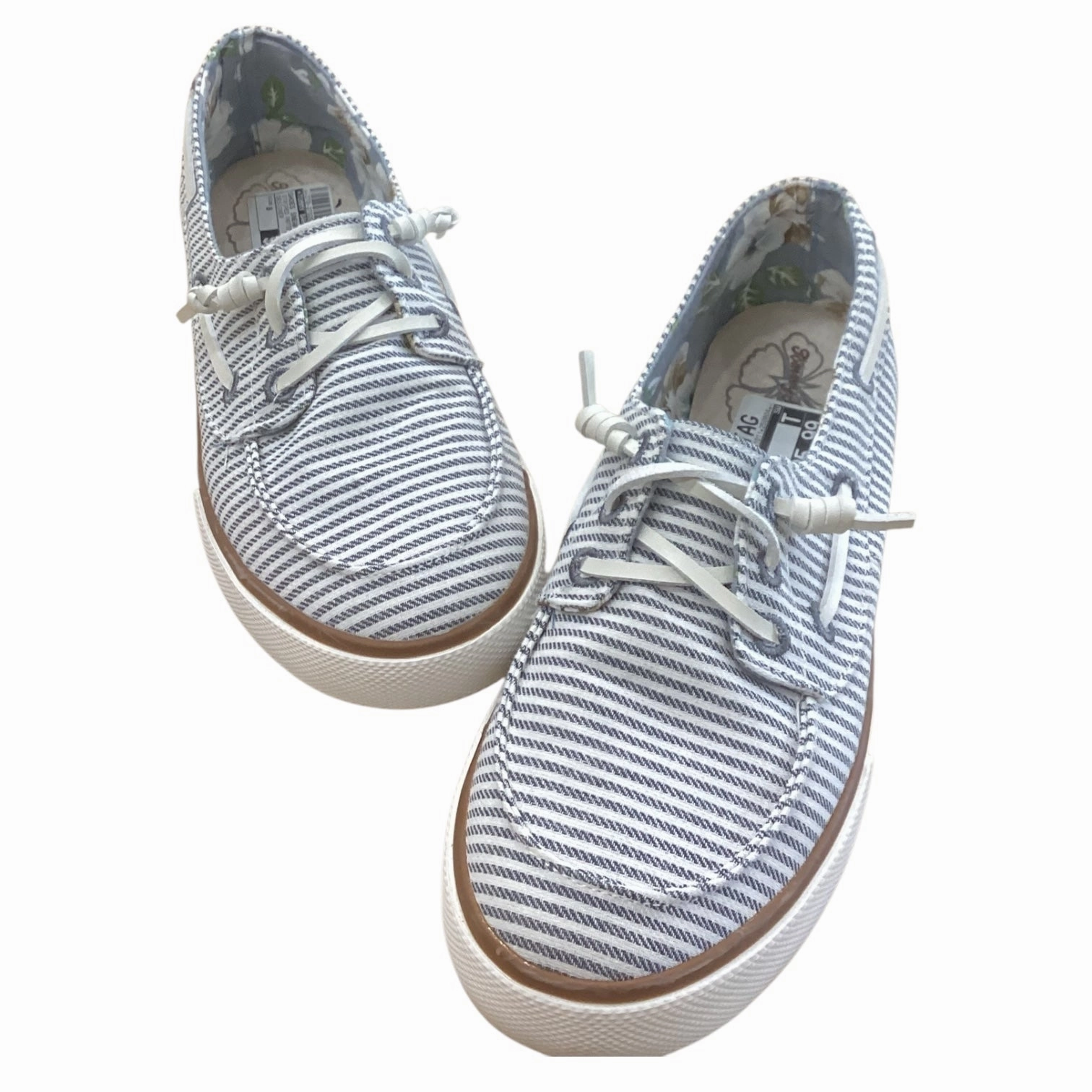 Shoes Sneakers By Tommy Bahama In Striped Pattern, Size:8 Waffle Outsole Air Channels