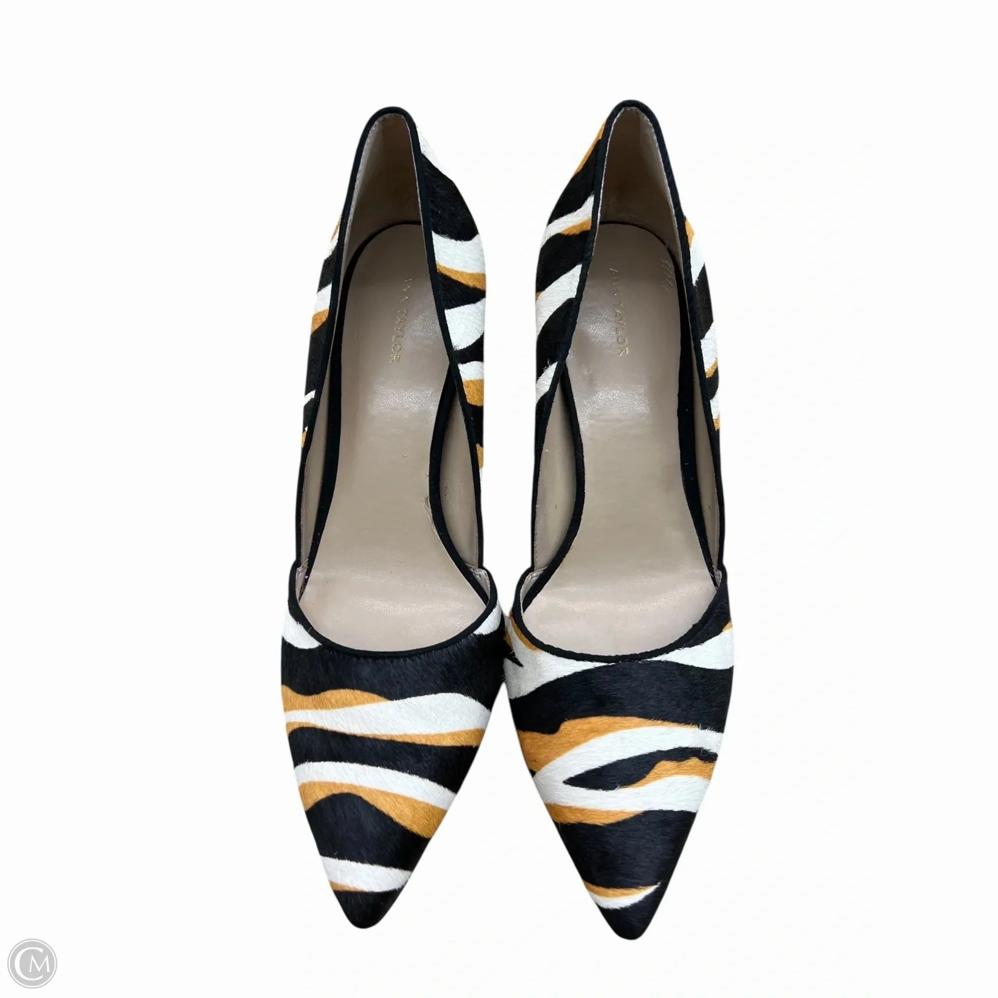 Shoes Heels Stiletto By Ann Taylor In Zebra Print, Size: 9 Occasion Footwear