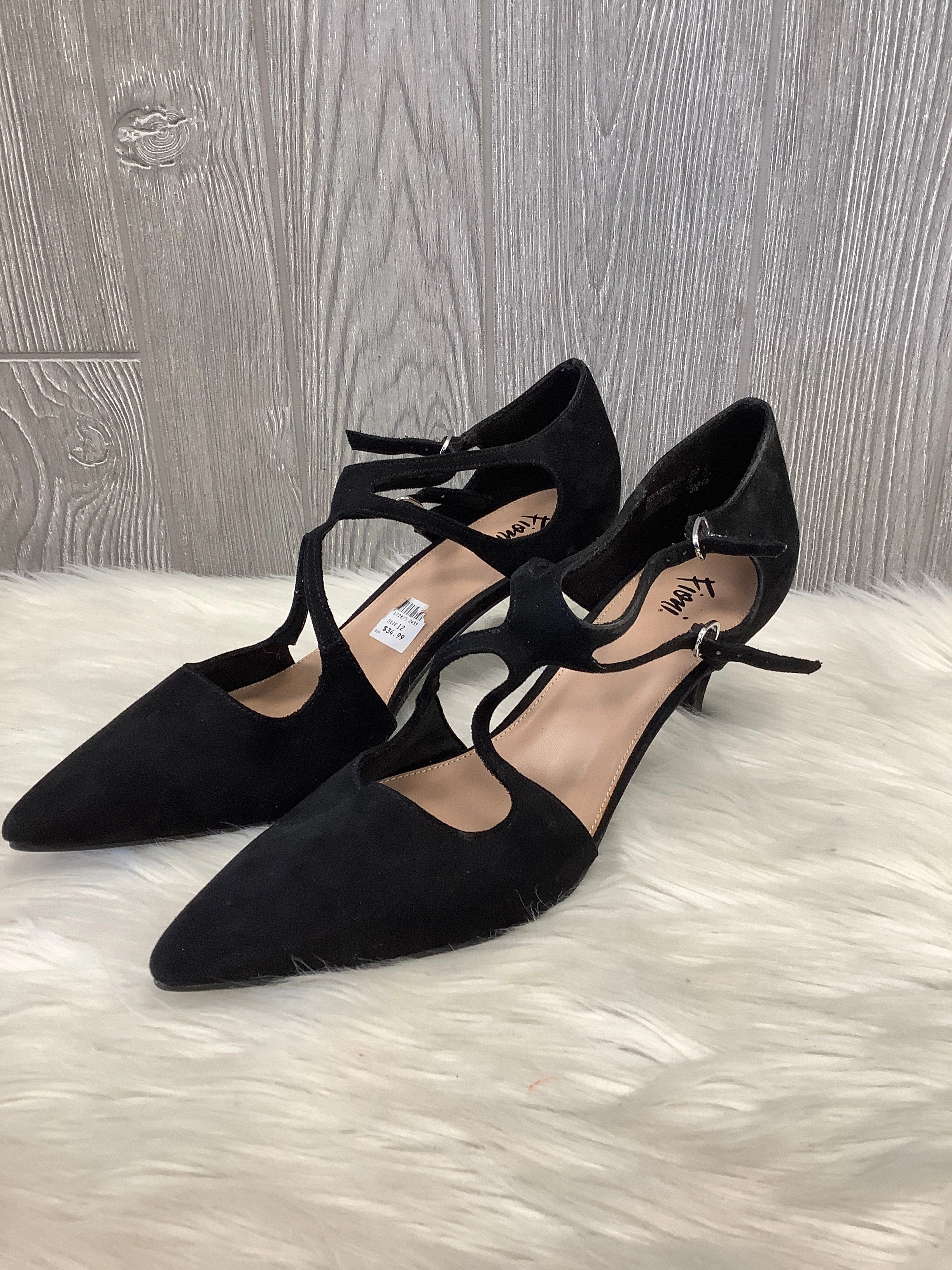 Shoes Heels Stiletto By Fioni In Black, Size: 12 Slip Resistant