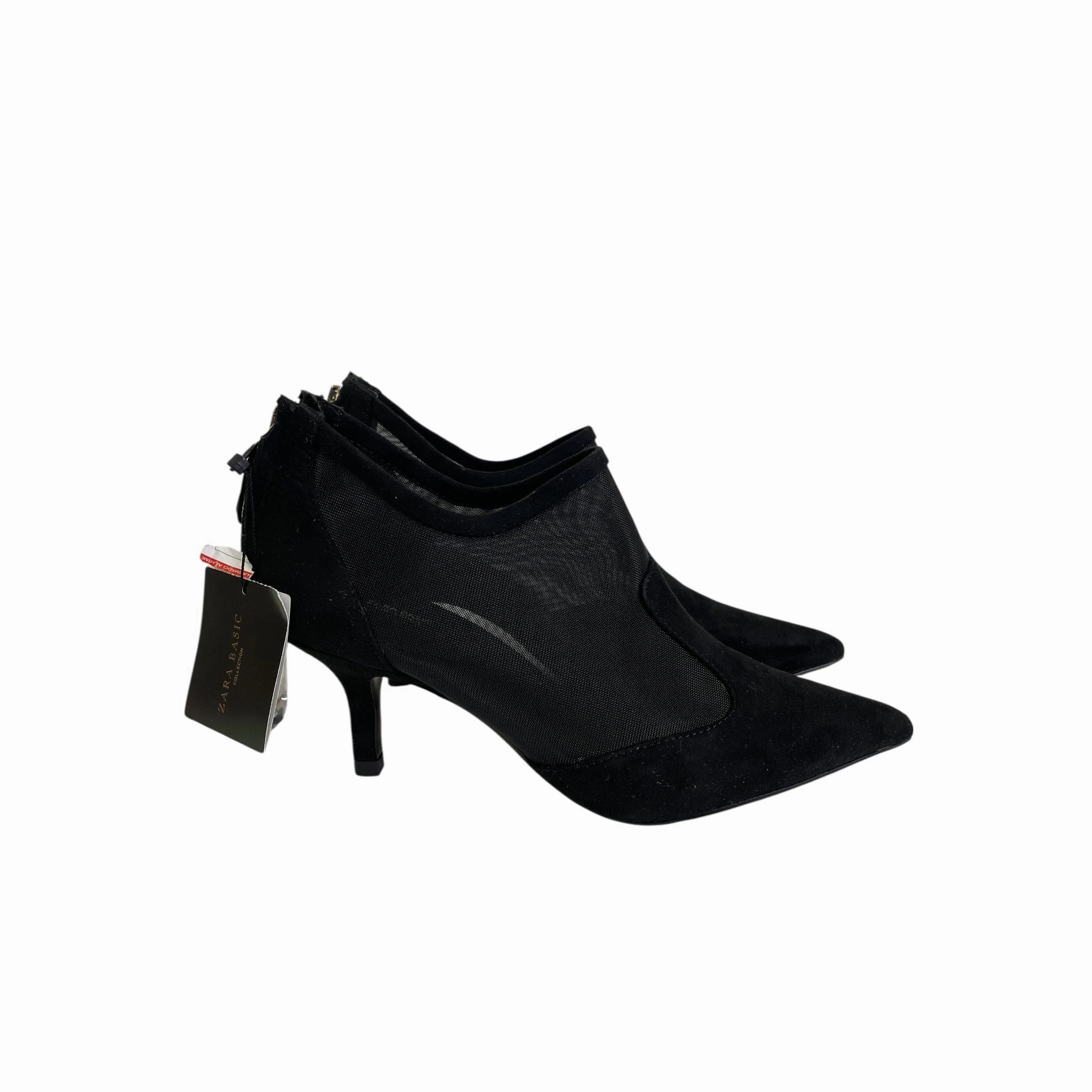 Shoes Heels Stiletto By Zara Basic In Black, Size:6.5 High Heel Work Footwear