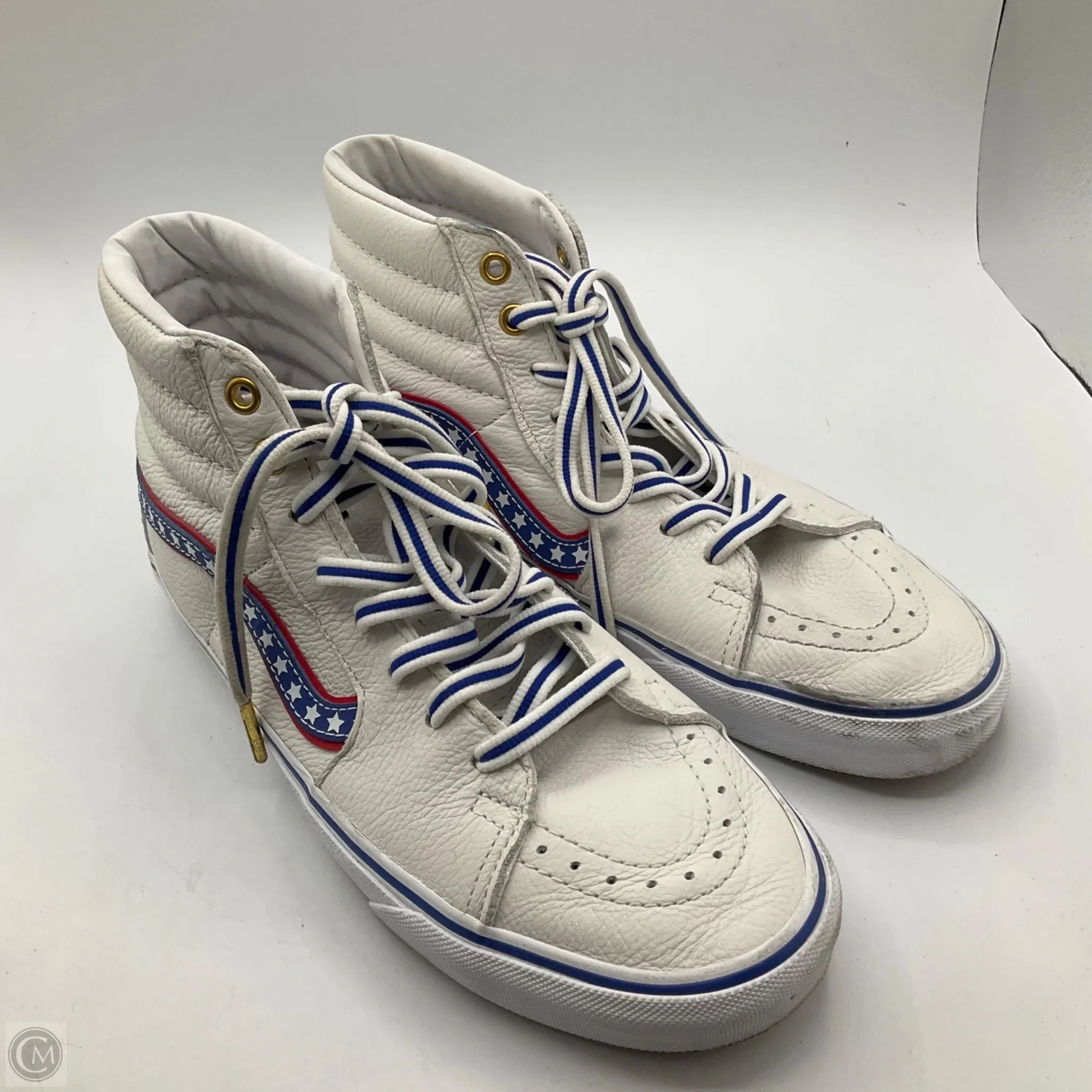 Agility Training Shoes Sneakers By Vans In Blue & Red & White, Size: 9