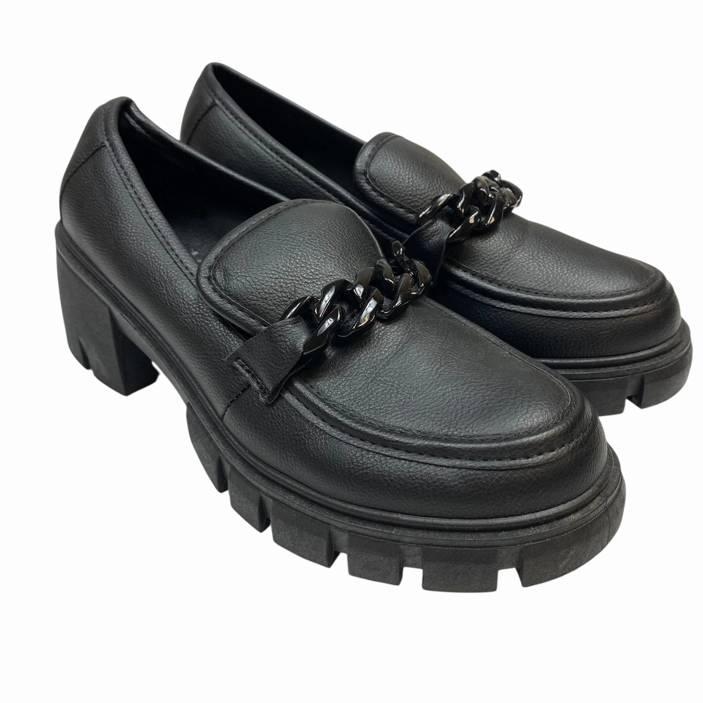 Customizable Shoes Heels Block By Sugar In Black, Size:7.5