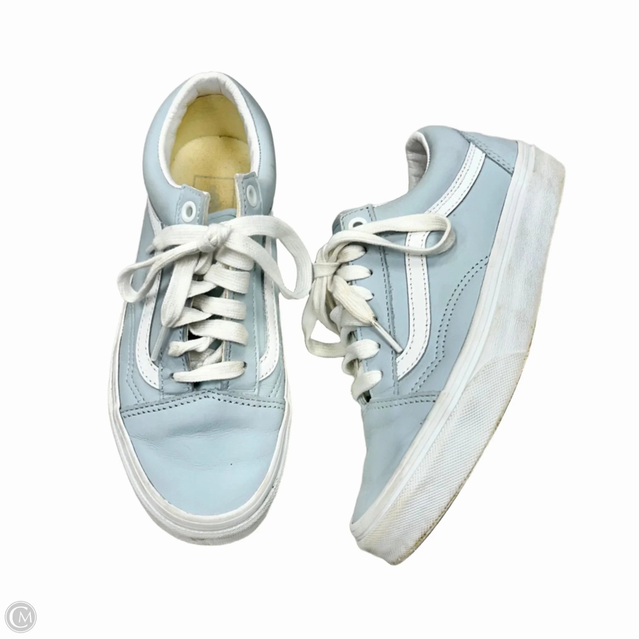 Shoes Sneakers By Vans In Blue & White, Size: 6 No Bulk Bounce Back Cushion