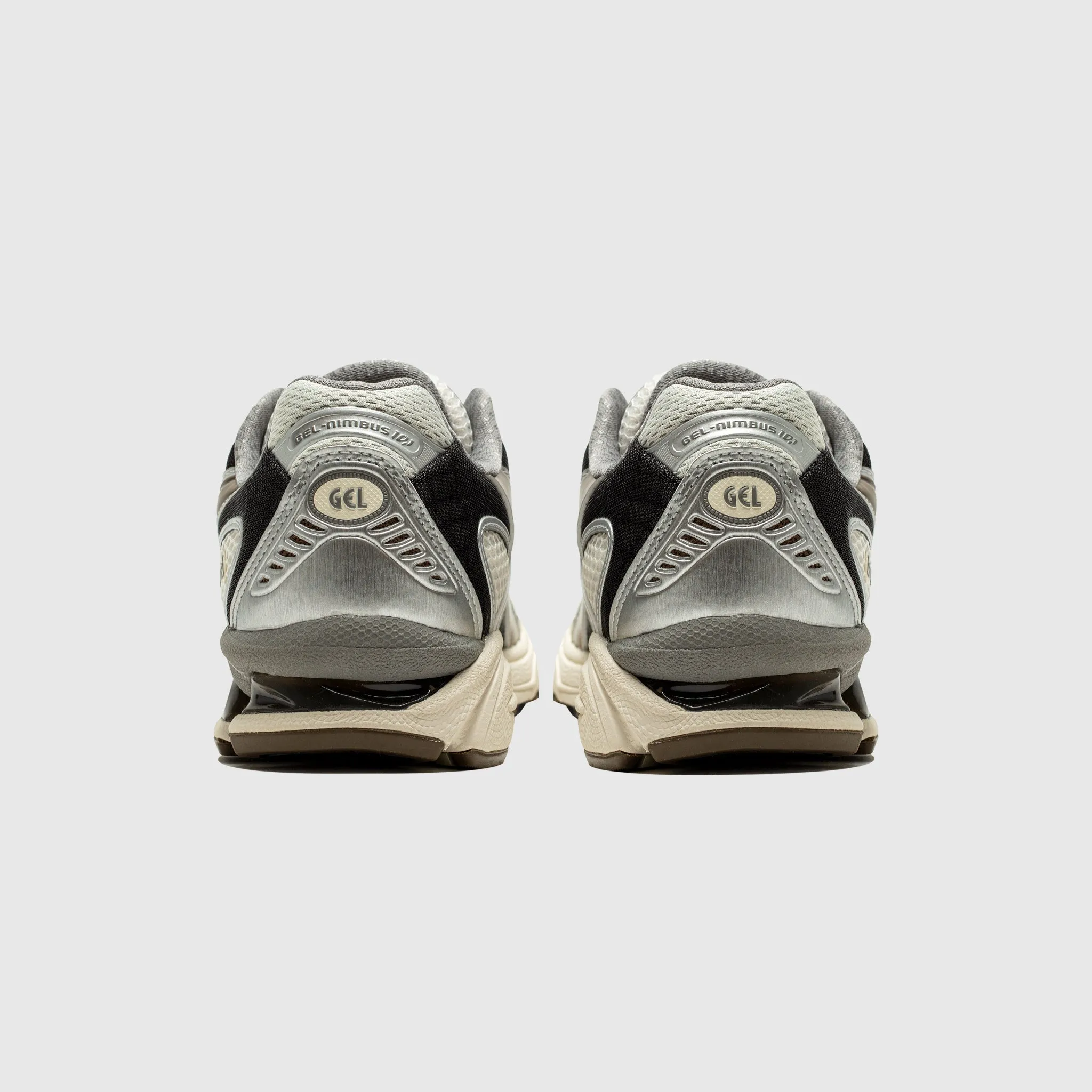 GEL-NIMBUS 10.1 "CREAM PURE SILVER" brooch - decorated running shoes Speed Edge