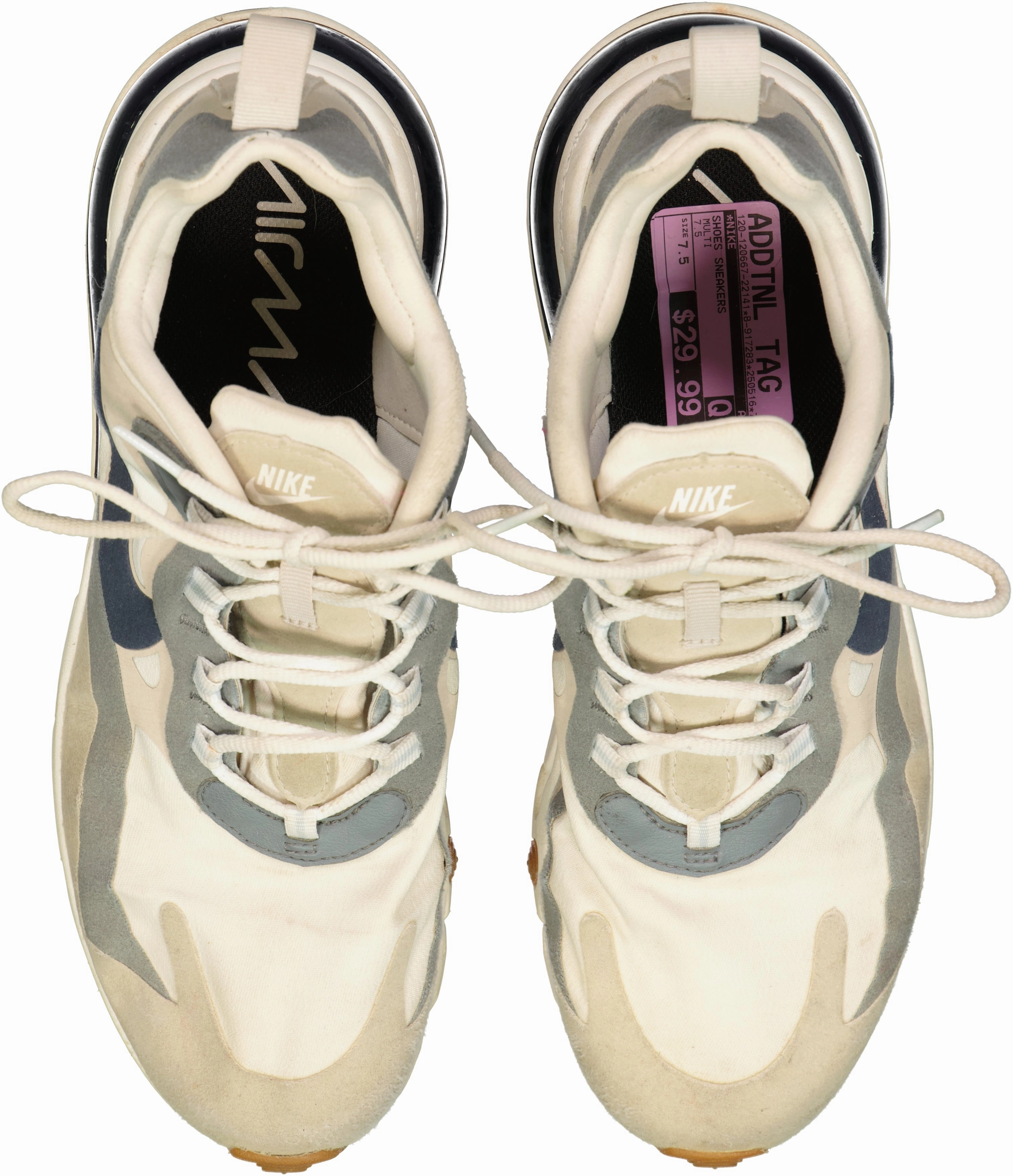 NIKE-SHOES SNEAKERS Size 7.5 cushioned collar Thermoplastic Reinforcement