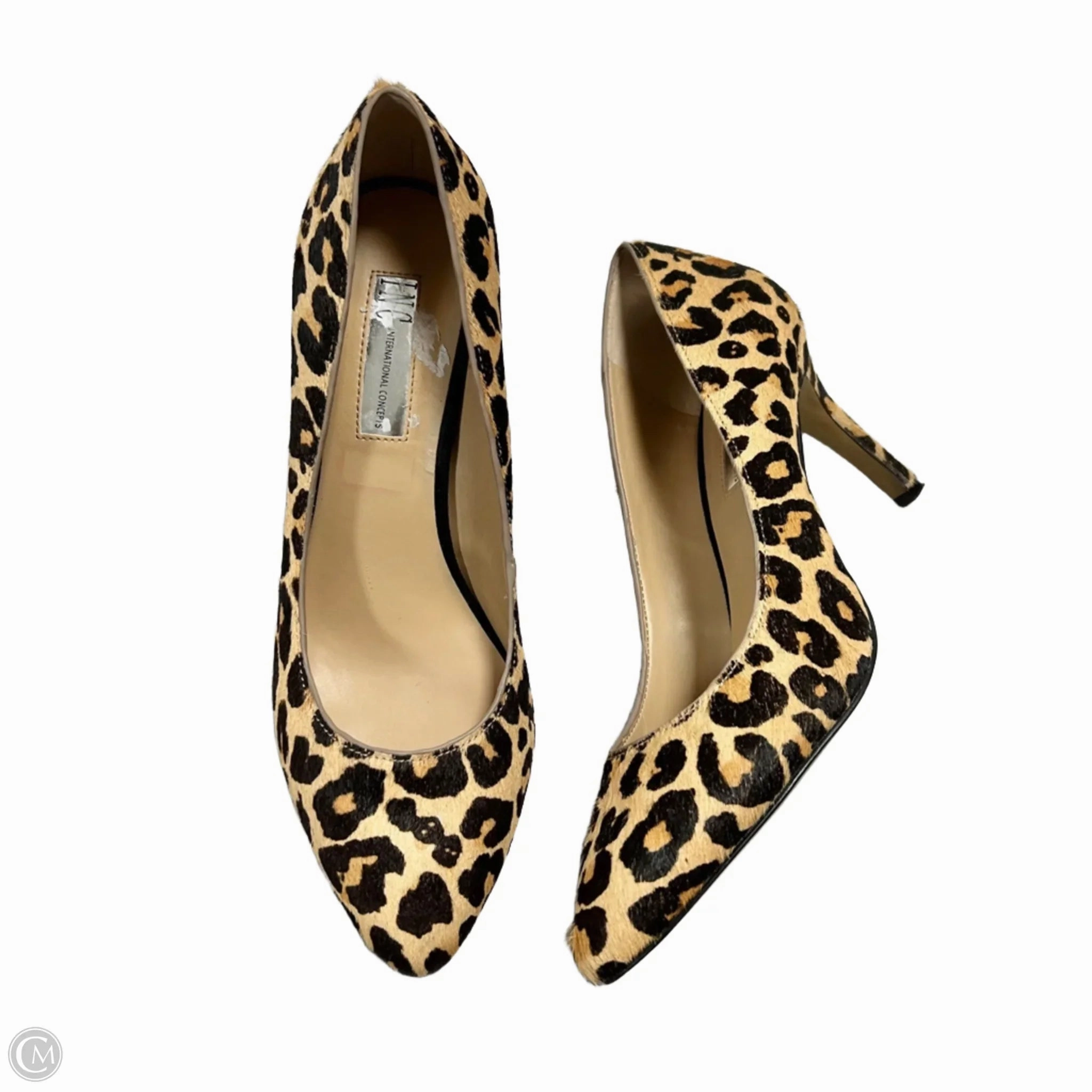 Mesh Upper Shoes Heels Stiletto By Inc In Leopard Print, Size: 9.5