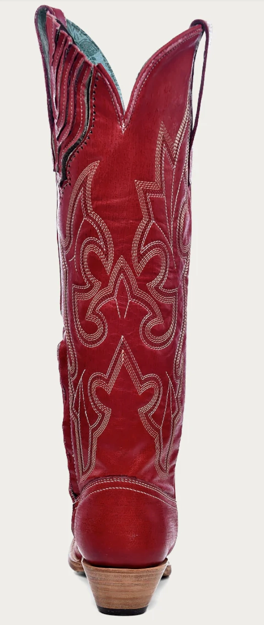 Low Profile Rough Terrain Corral Ladies Red Snip Toe Boot Style A4465