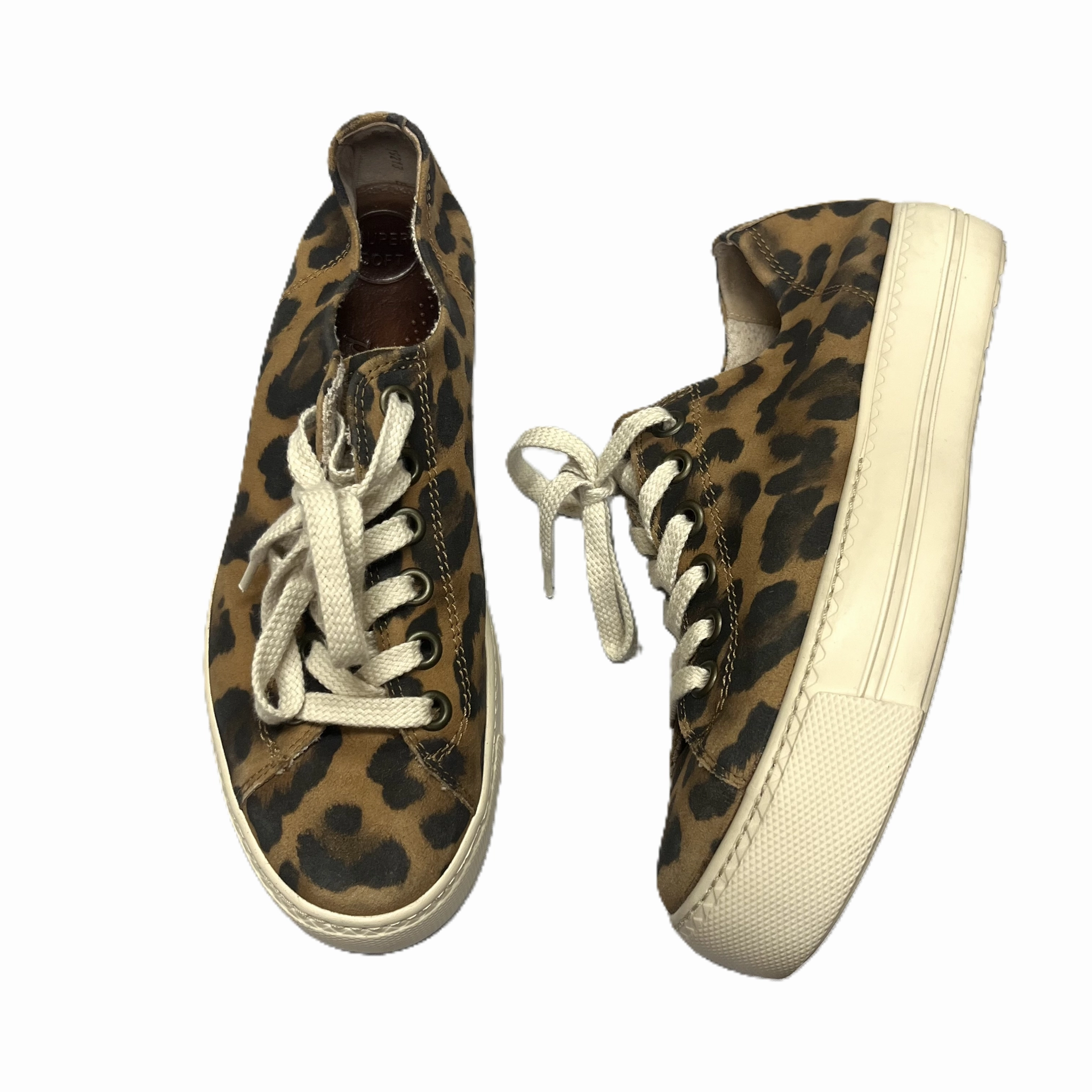 Gradient Compression Stylish Pick Leopard Print Shoes Sneakers By Paul Green, Size: 9