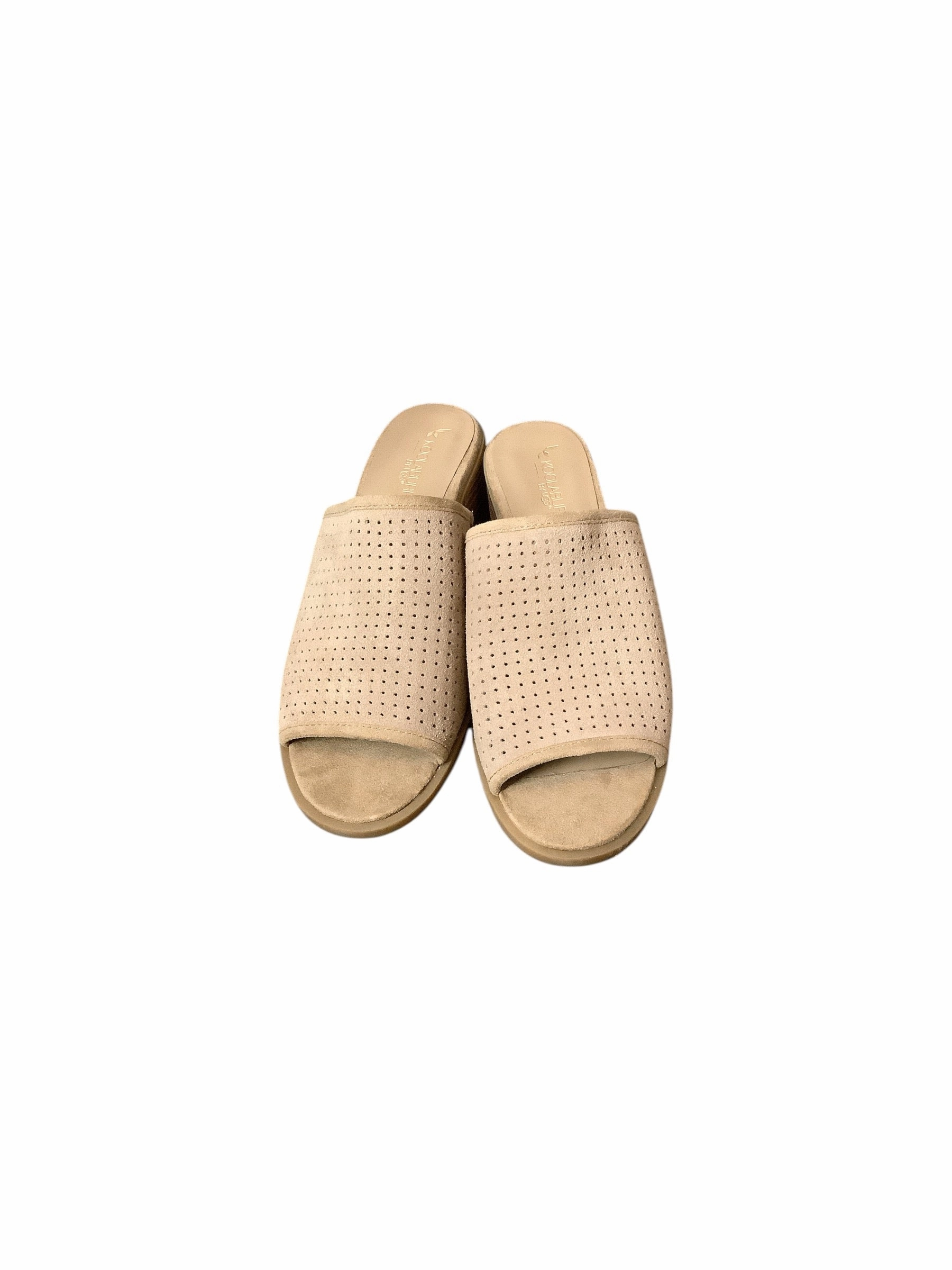 Shockproof Low Heel Shoes Heels Block By Koolaburra By Ugg In Tan, Size: 7