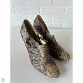 Comfortable Heeled Sandals Shoes Heels Stiletto By Boutique   In Snakeskin Print, Size: 10