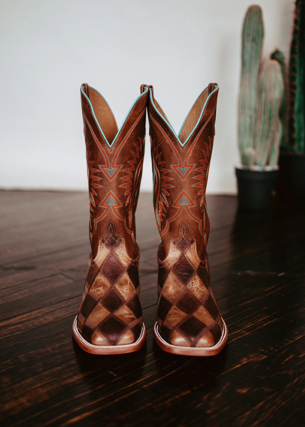 Clean Silhouette High Quality Leather Crazy Train Patchwork Boots