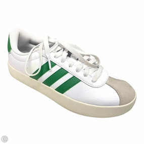 Injection Molded Construction Dry Fast Shoes Sneakers By Adidas In Green & White, Size: 9.5