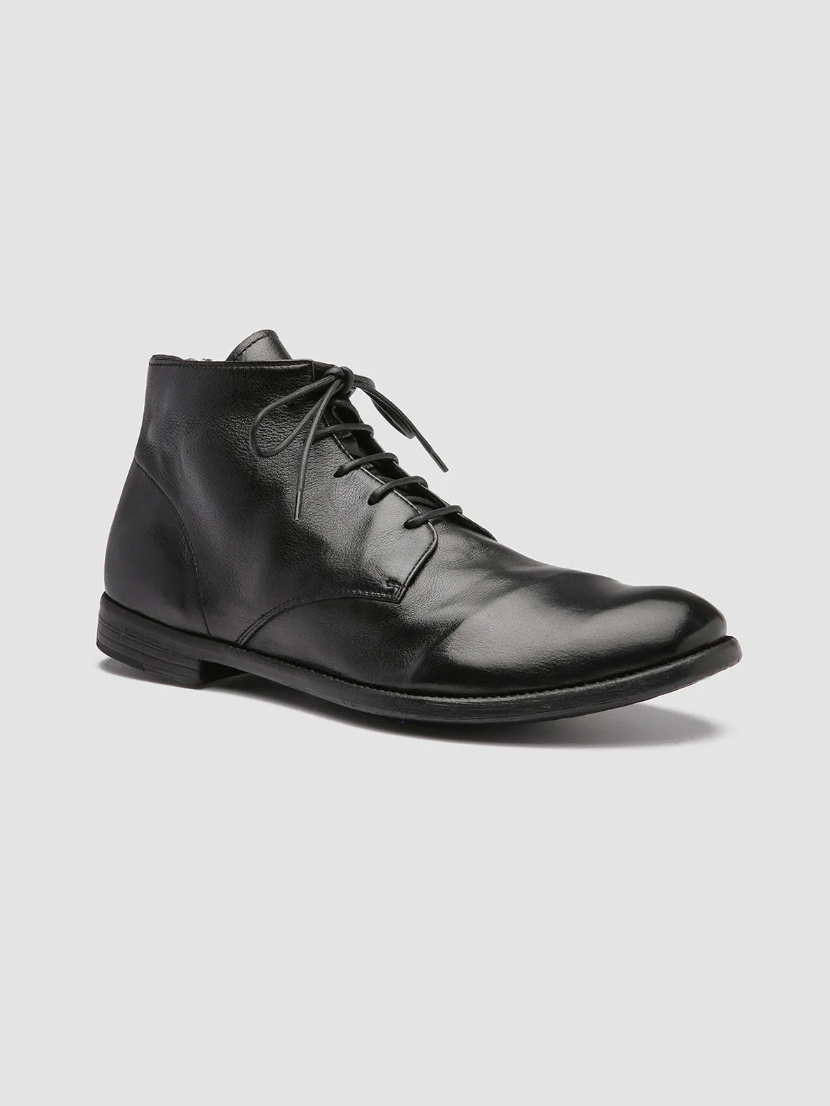 ARC 513 - Black Leather Ankle Boots Water-resistant