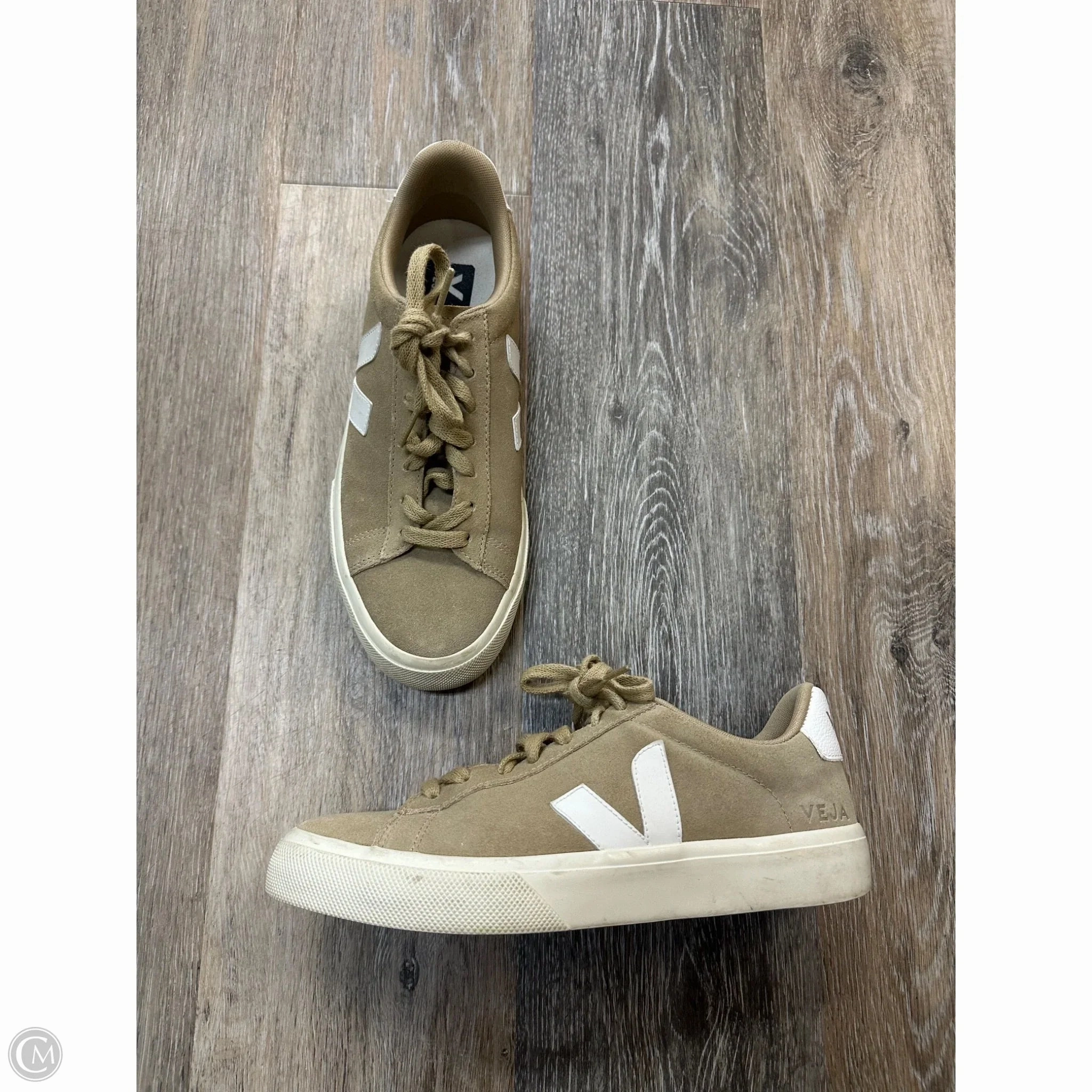 Shoes Sneakers By Veja In Beige, Size: 8 Perforated Tongue Design Structured Choice
