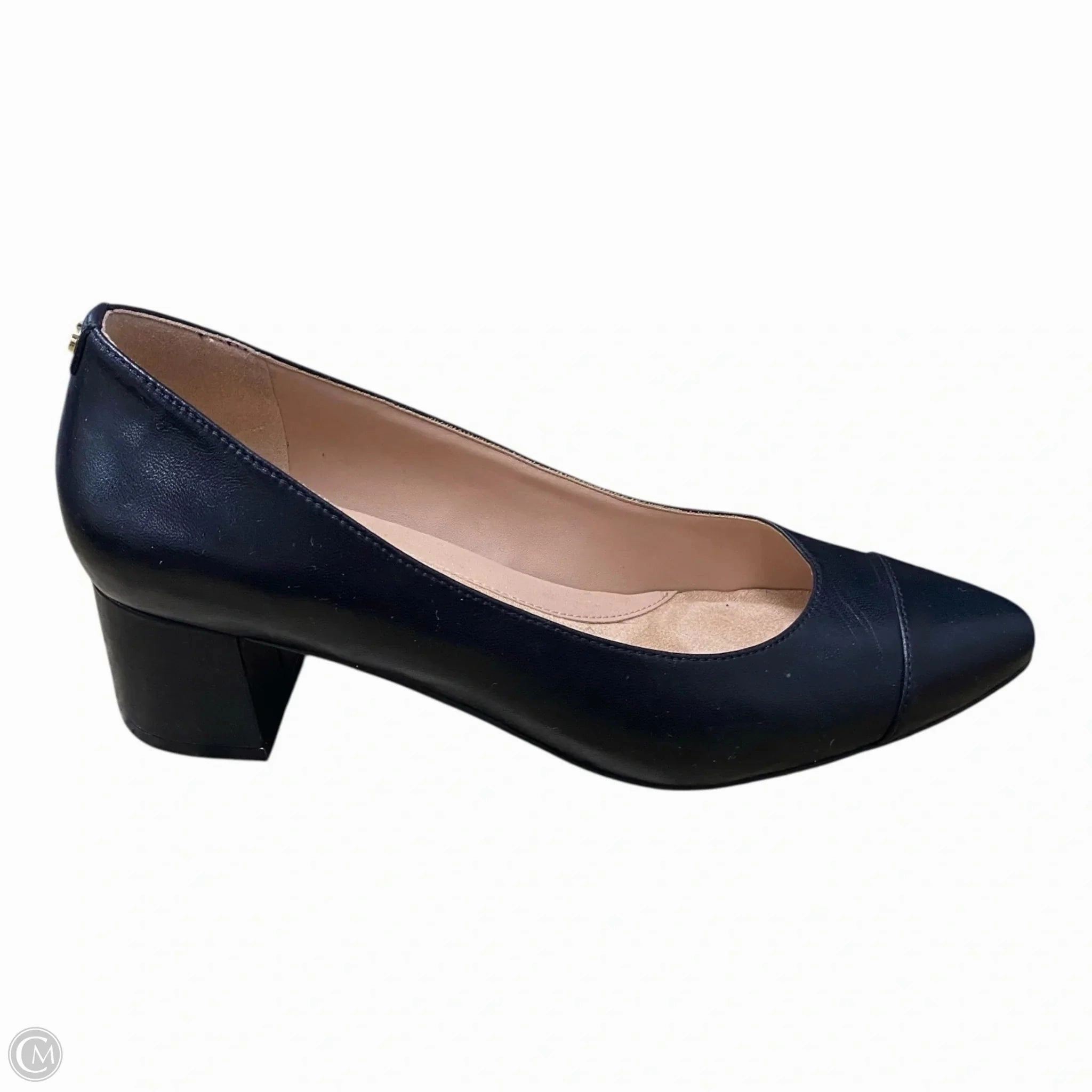 Retro Platform Heels Fashionable Boots Shoes Heels Block By Cole-haan In Black, Size: 7