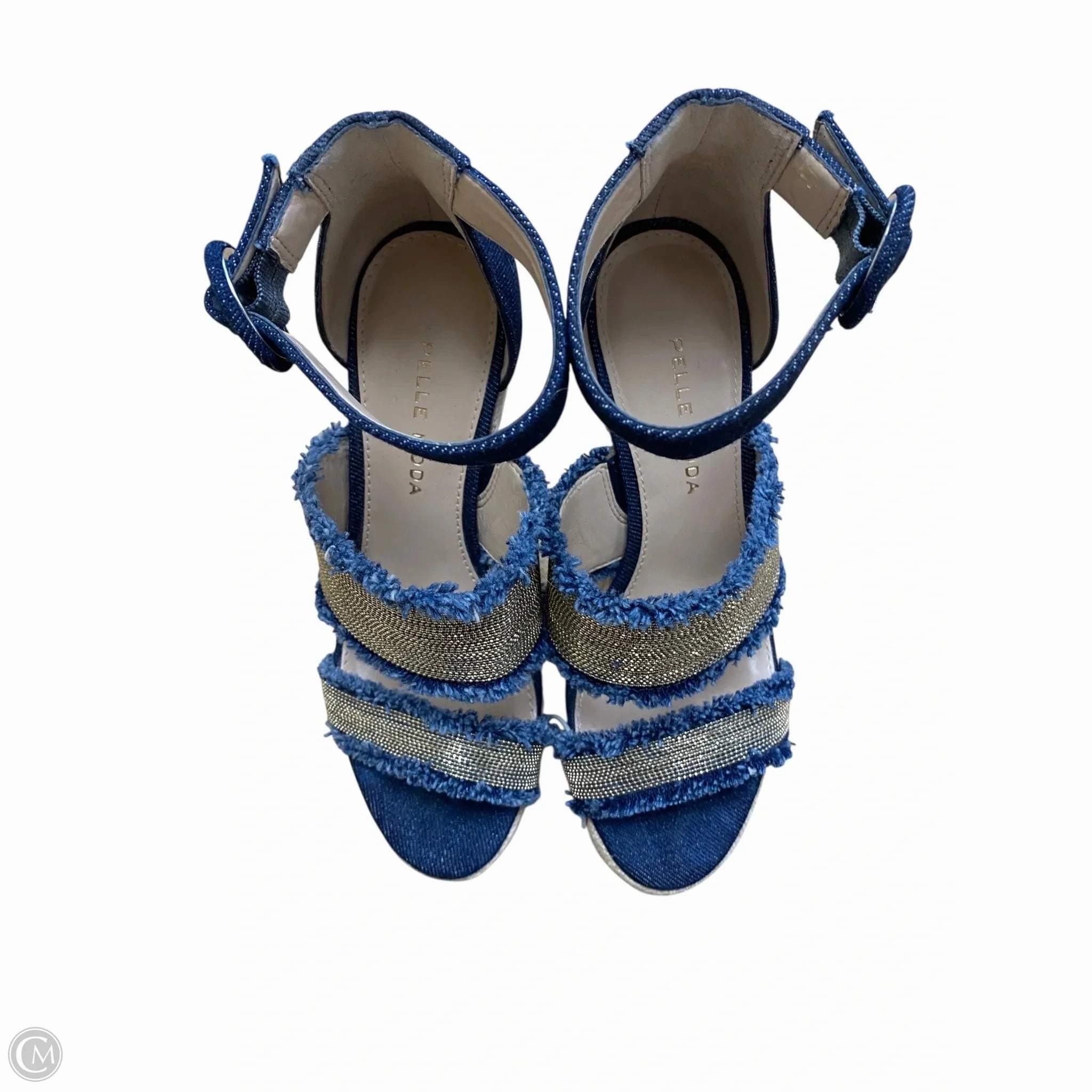 Shoes Heels Block By Clothes Mentor In Blue Denim, Size: 5.5 Formal Office Shoes