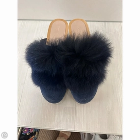 Metallic Evening Shoes Heeled Boots Shoes Heels Block By Loeffler Randall In Navy, Size: 9