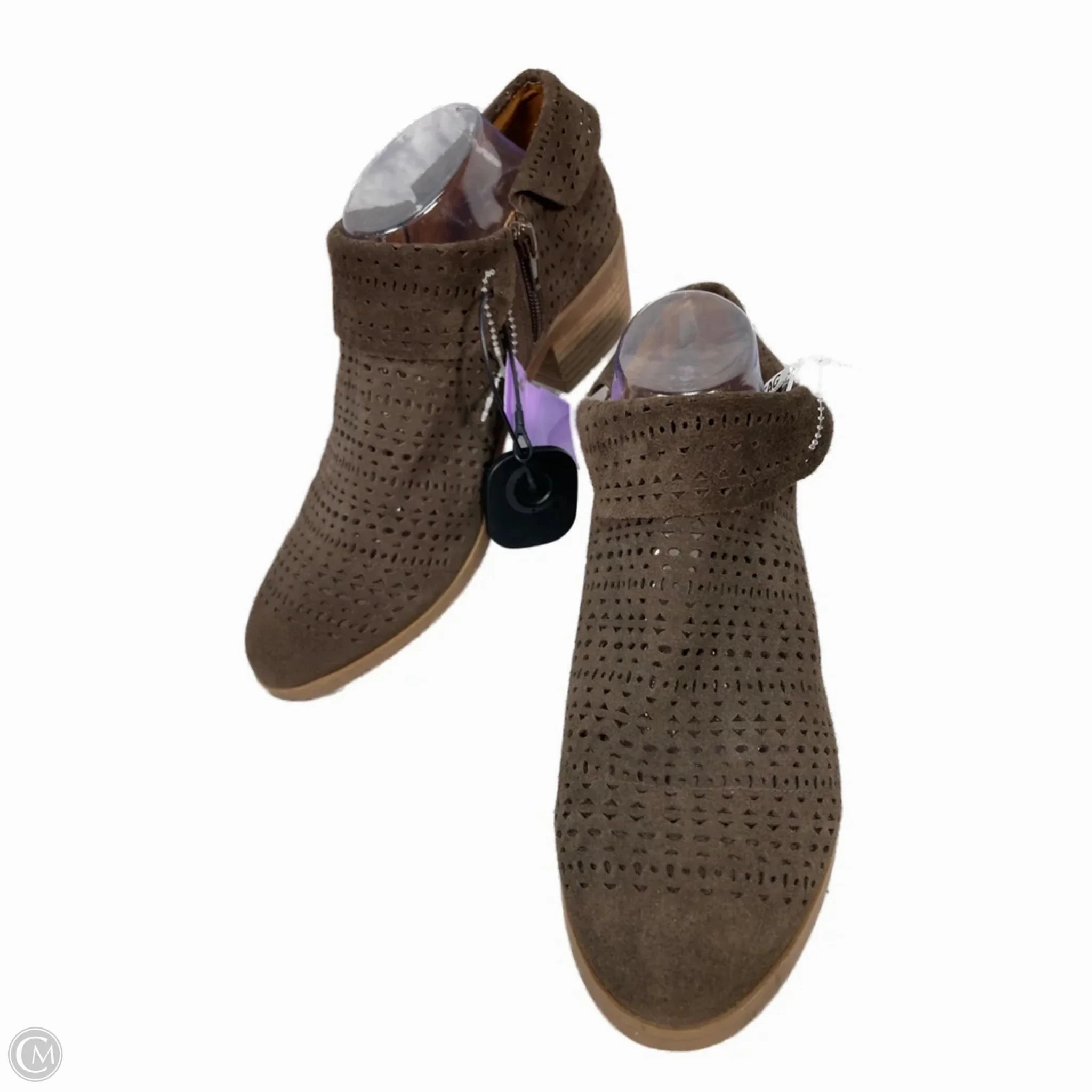 Arch Cushioning Pumps Shoes Shoes Heels Block By Crown Vintage In Brown, Size: 10