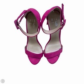 Winter Sandals Shoes Heels Block By Mix No 6 In Pink, Size: 7.5