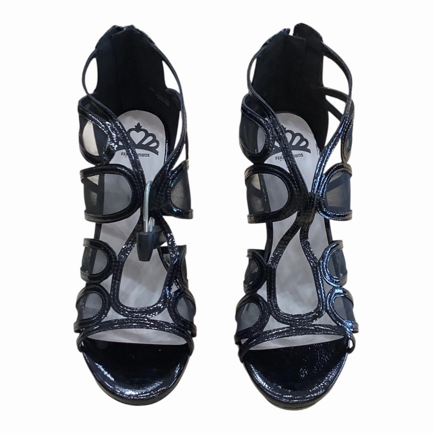 Shoes Heels Stiletto By Fergalicious In Black, Size:10 Stretchable Fabric