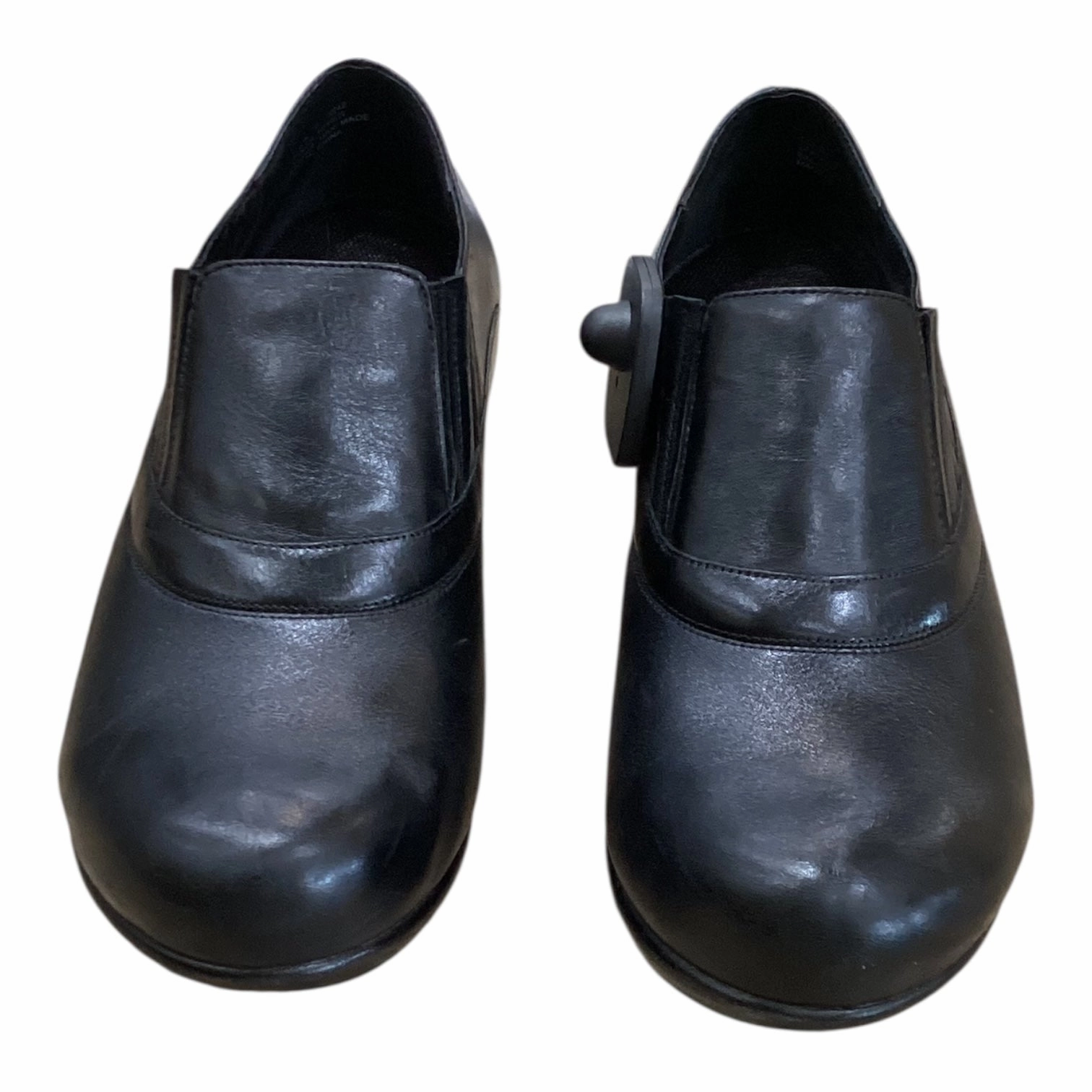 Shoes Heels Block By Abeo In Black, Size:9 Dressy Sandals Metallic Heels