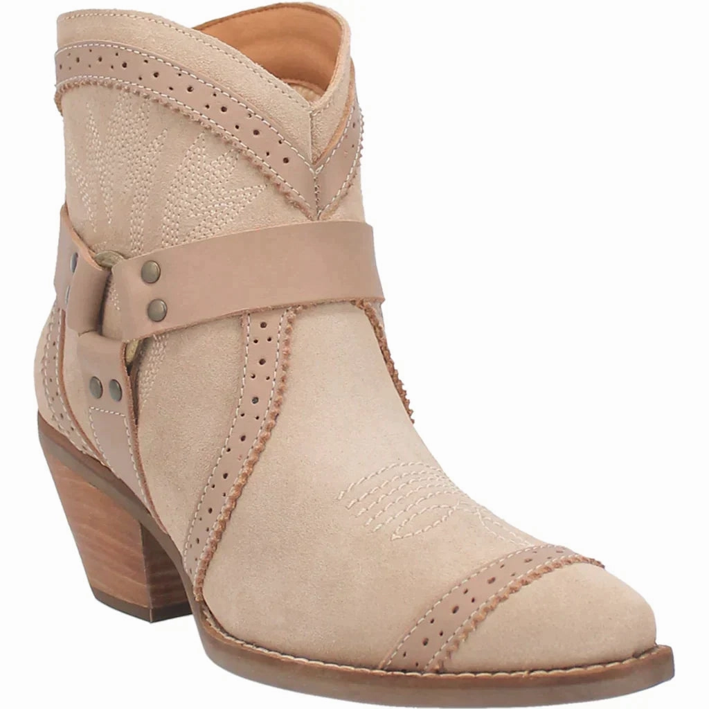 Anti Fatigue DINGO GUMMY BEAR LEATHER SAND SUEDE BOOTIE STYLE DI747BN189