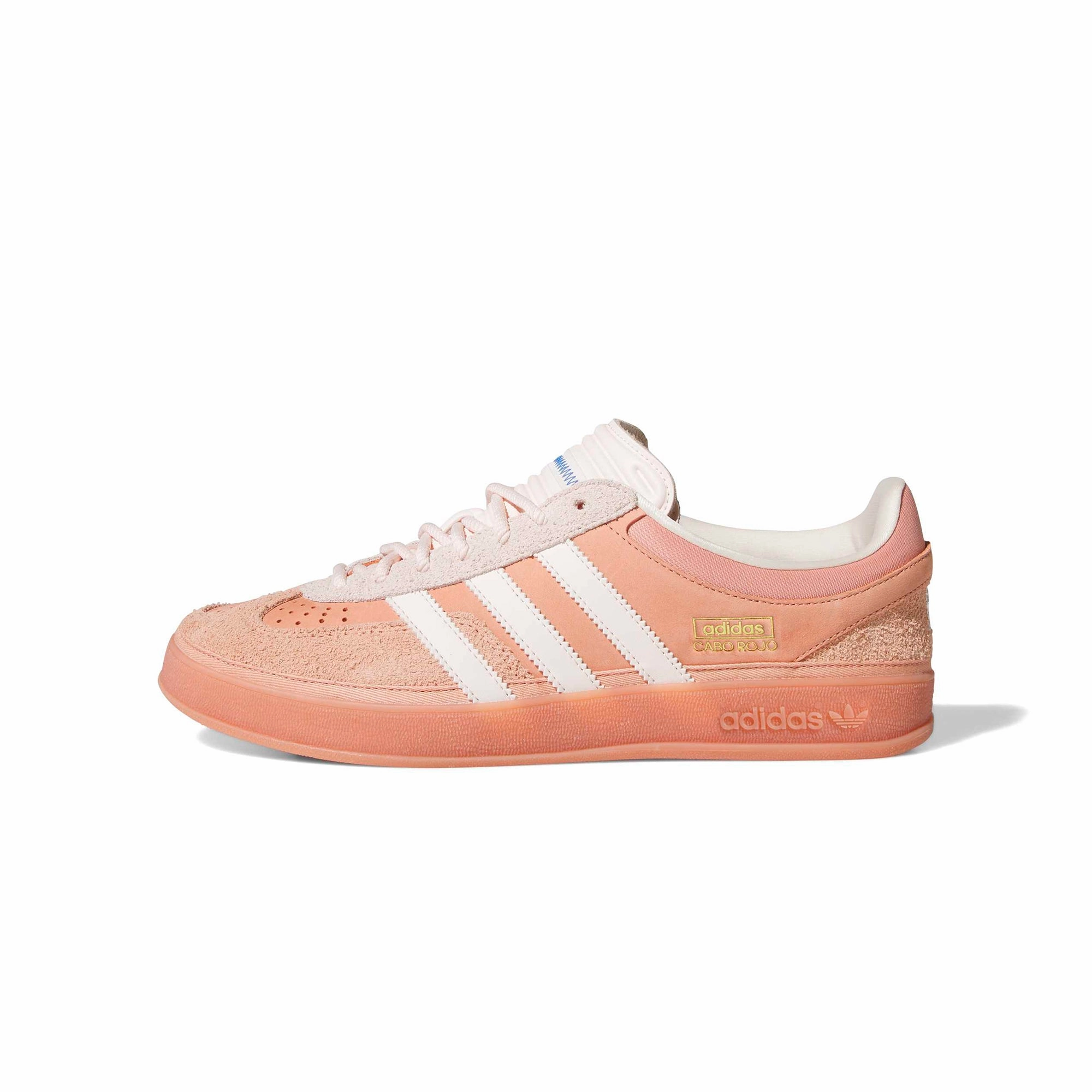 safety reflective running in a lava field area shoes Adidas x Bad Bunny Gazelle Indoor Shoes