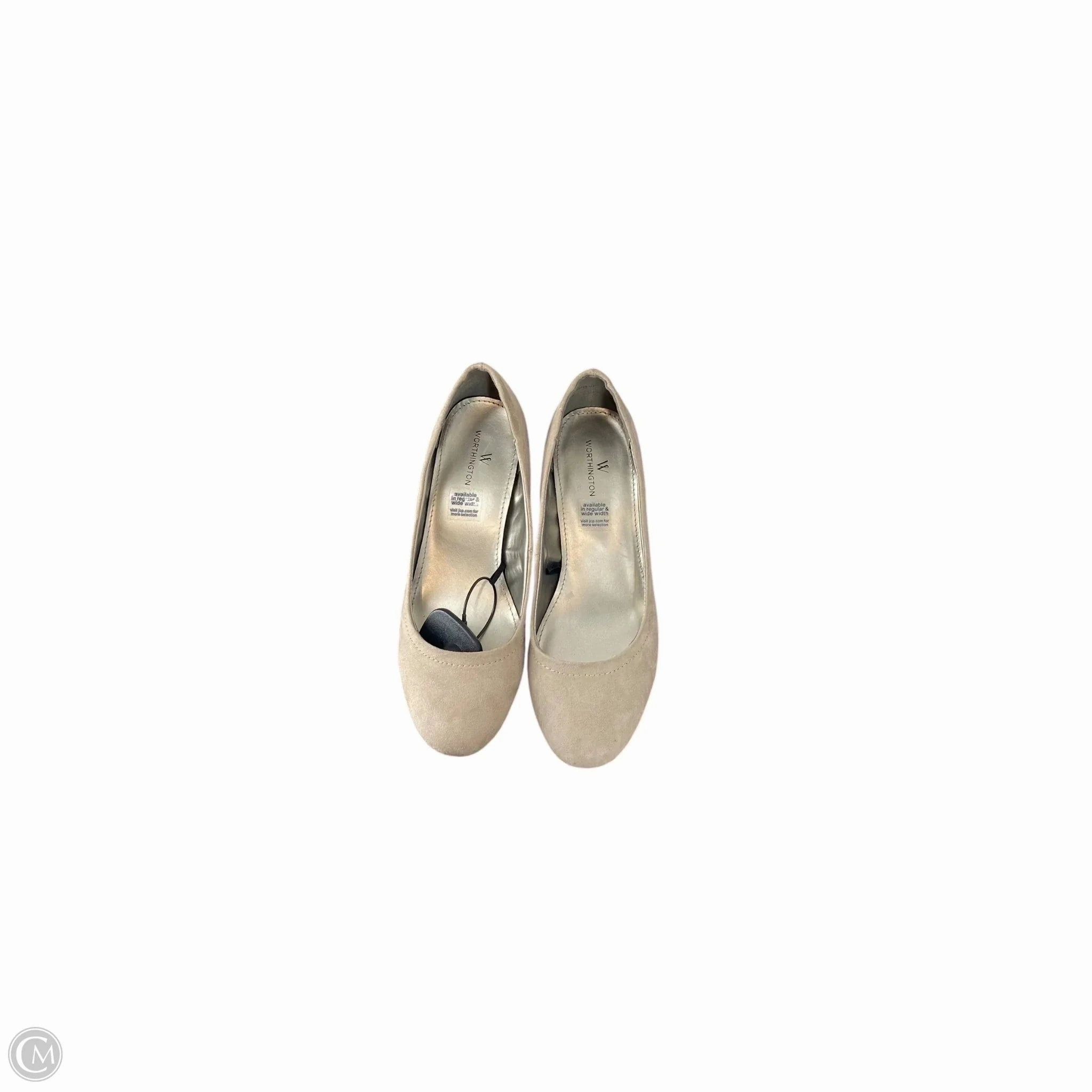 Shoes Heels Block By Worthington In Brown, Size: 7 Soft Leather Cushioned Insole