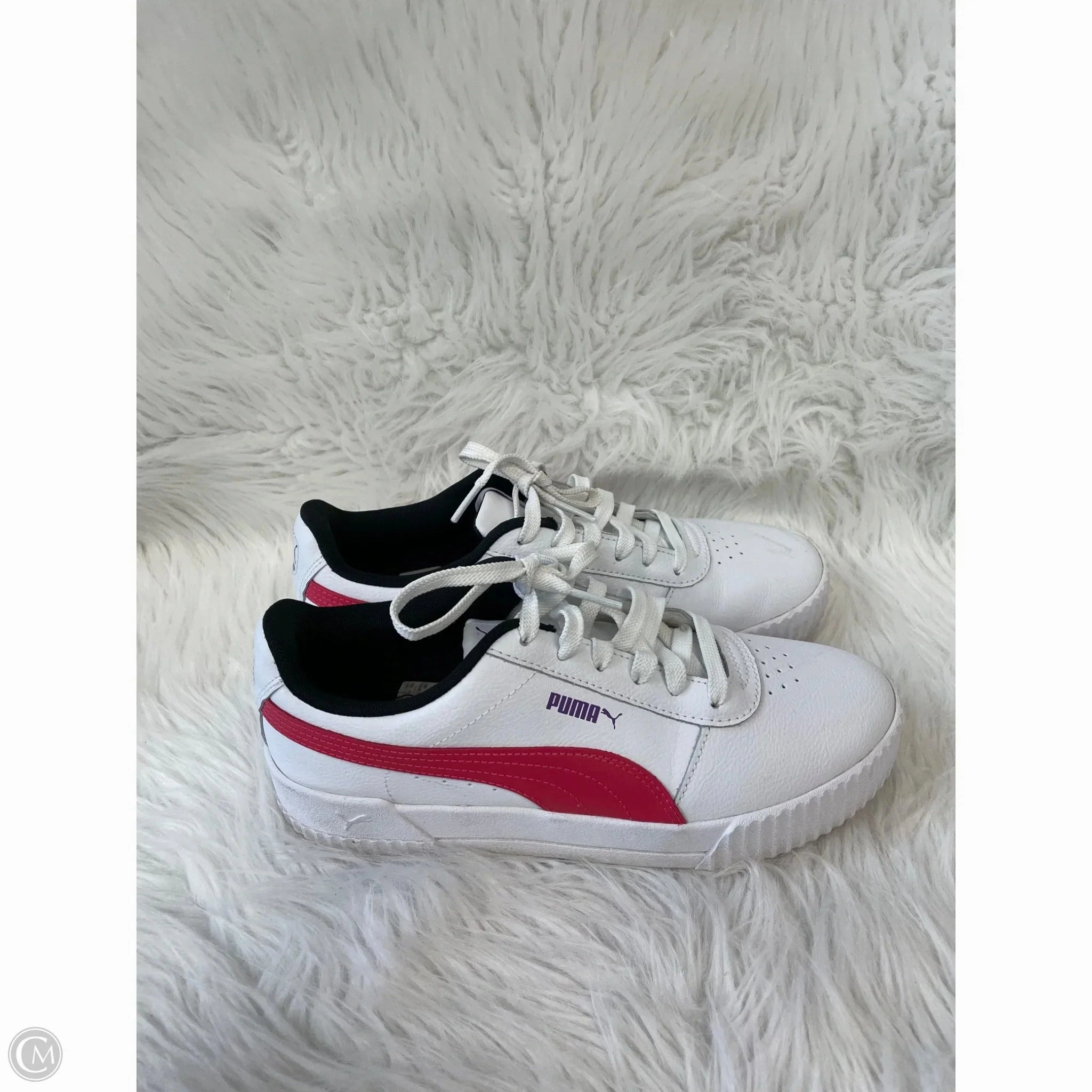 Shoes Sneakers By Puma In Pink & White, Size: 9 Pace Trainer Ventilated Panels