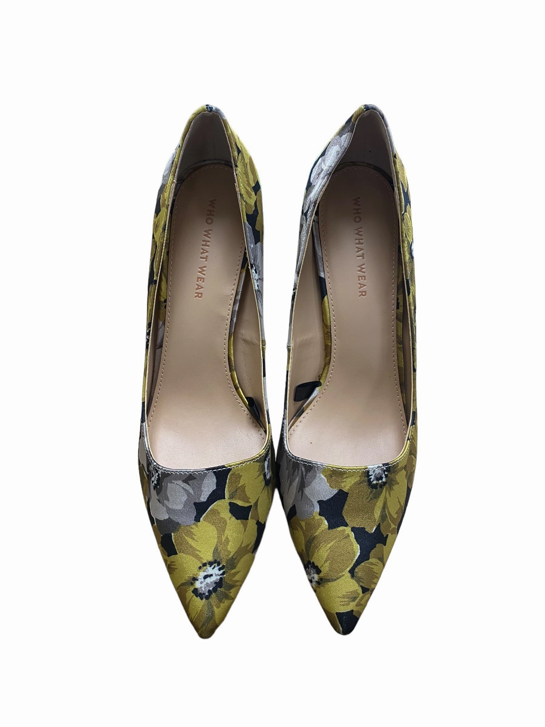 Lightweight Design Floral Print Shoes Heels Stiletto Who What Wear, Size 8