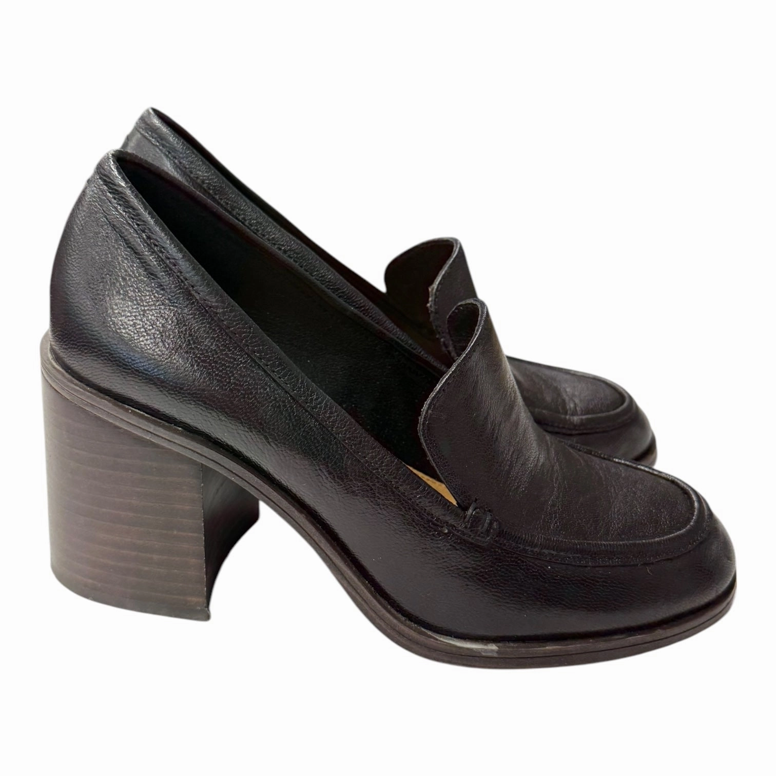 Shoes Heels Block By Crown Vintage In Black, Size:7 Elegant Booties