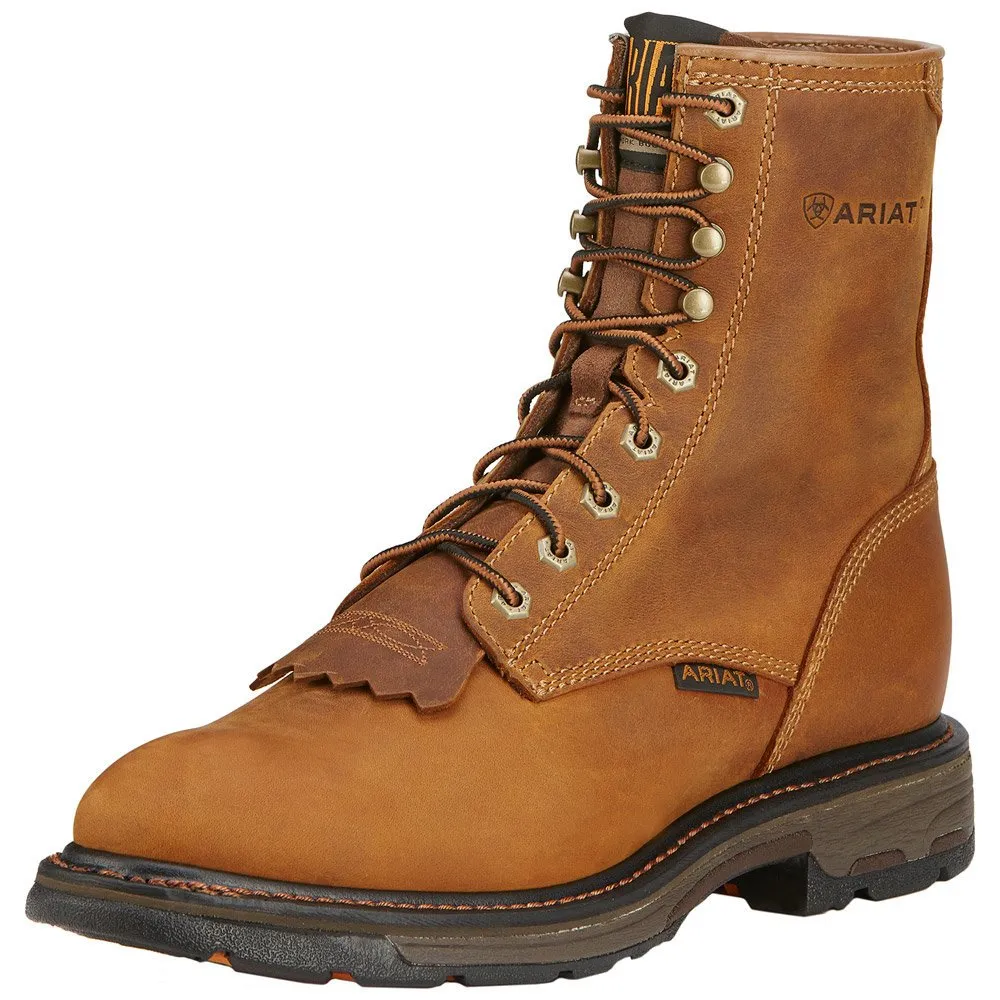 Waterproof Grip Oil Resistant Gear Ariat Mens Workhog 8" Lace-Up Work Boot Style 10016266