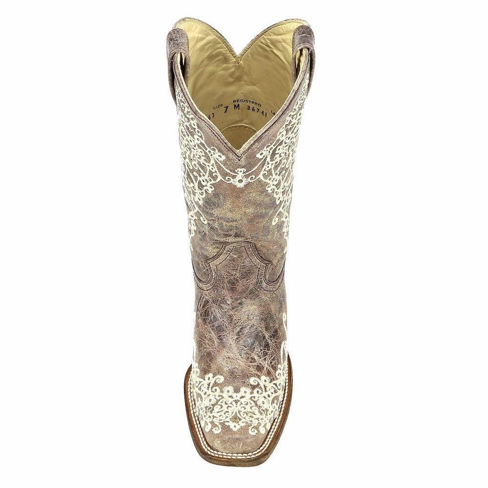 Corral Brown Crater Bone Square Toe Style A2663 Versatile Design