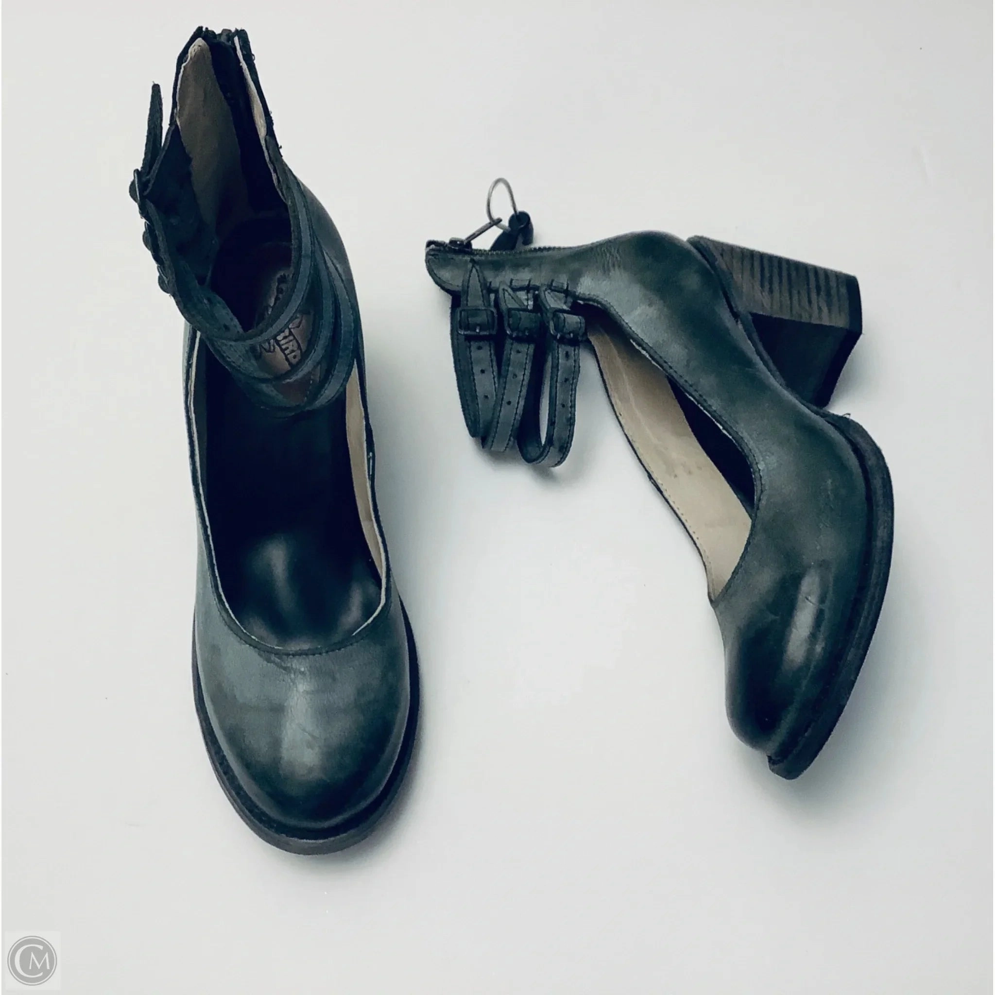 Dressy Stilettos Shoes Heels Block By Freebird In Grey, Size: 11