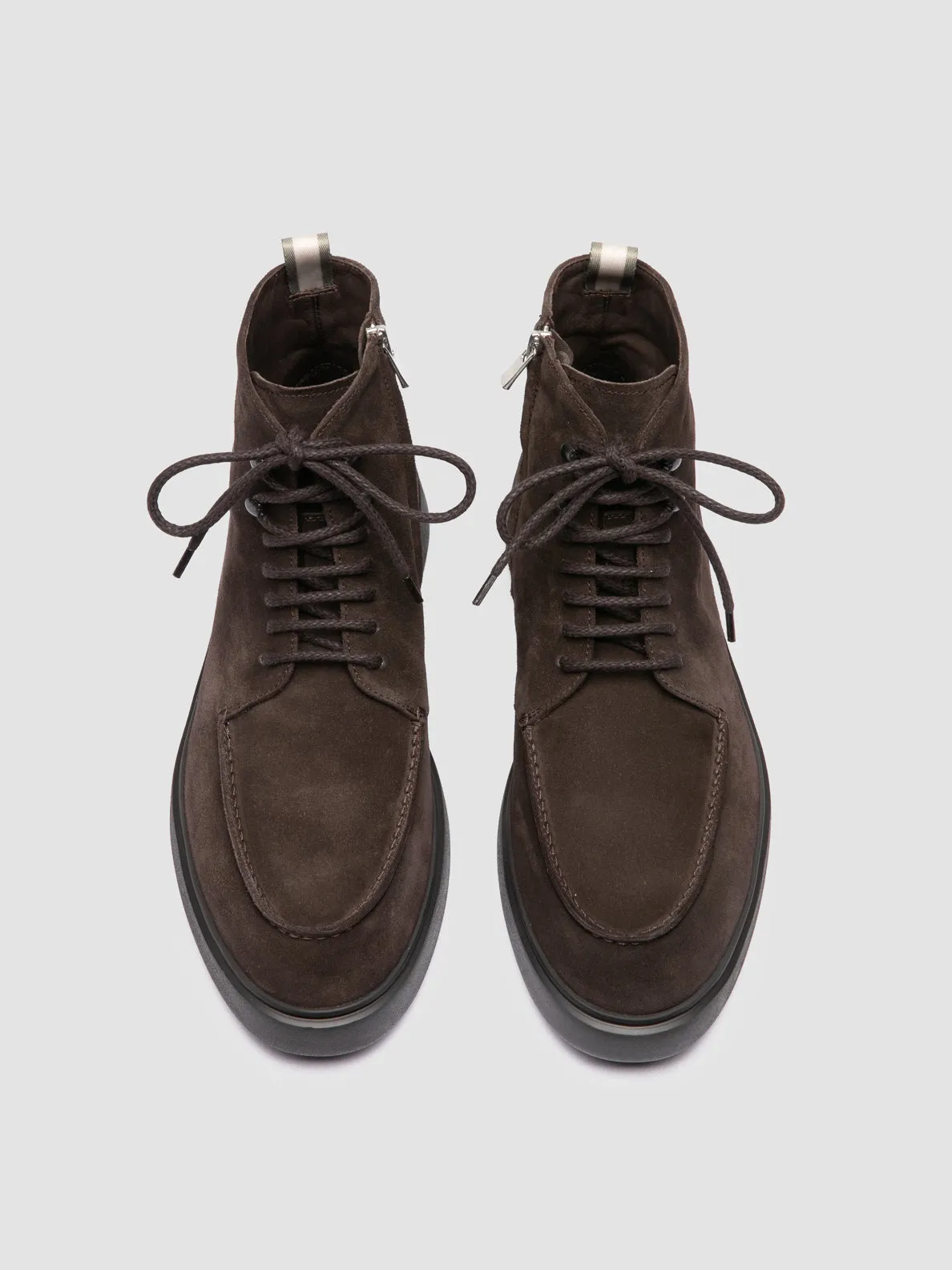 Soldier FRAME 004 - Dark Brown Suede Lace-up Boots