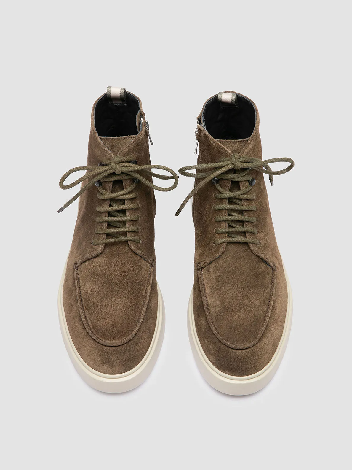 FRAME 004 - Taupe Suede Lace-up Boots Classic Appeal Cushioned Insole