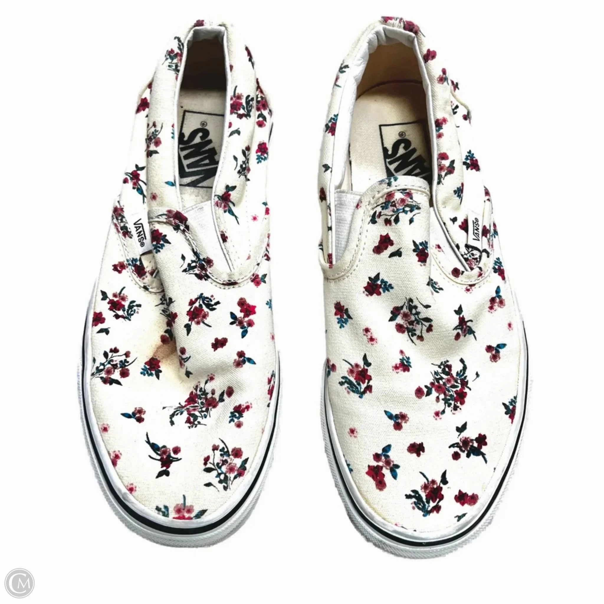 No Seam Interior Shoes Sneakers By Vans In Floral Print, Size: 8