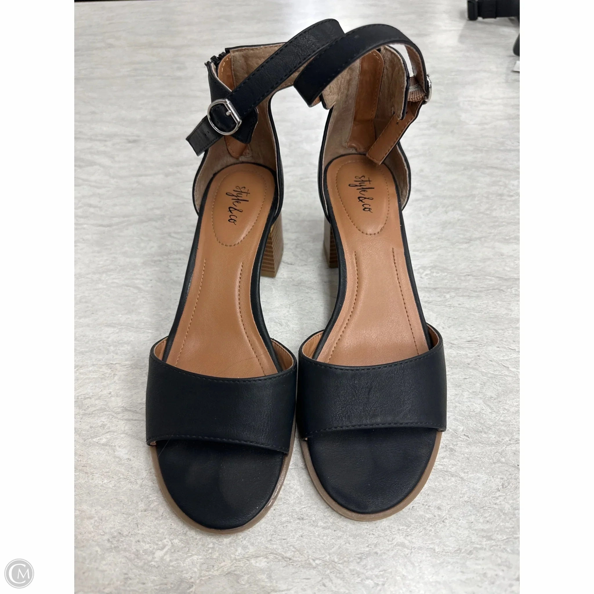 Shoes Heels Block By Style And Company In Black, Size: 6.5 Glam Heels for Night Out Soft Cushioning