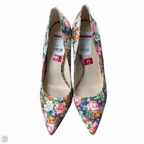 Classic Sandals Refined Shoes Heels Stiletto By Nine West In Floral Print, Size: 11