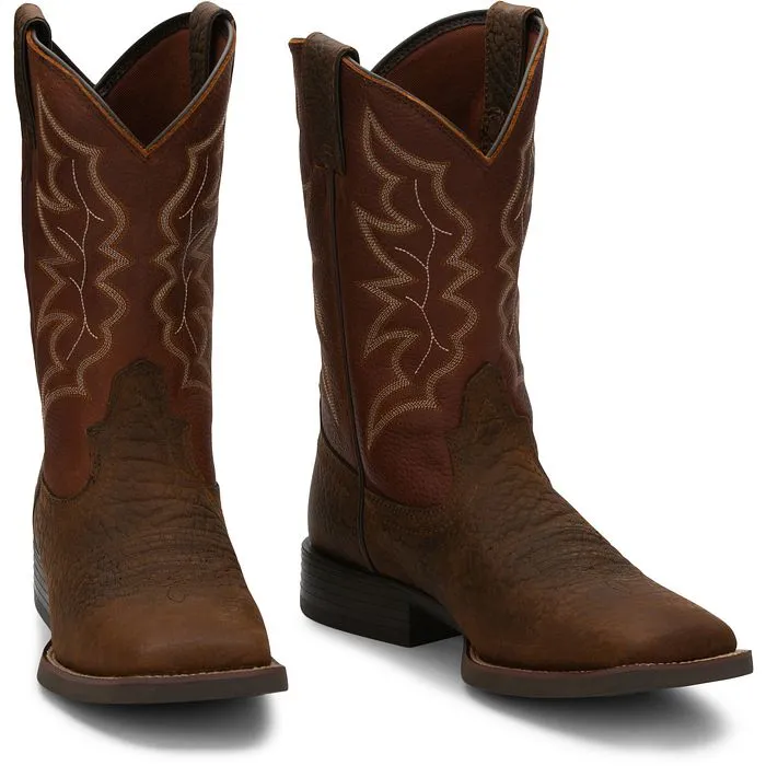 Tourist City Street Justin Mens Stampede Square Toe Western Boots Style 7222