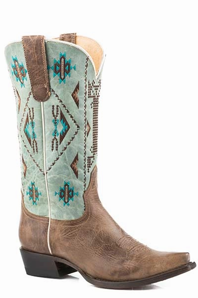 Chain Touch Roper Ladies Snip Toe Flex Ou West Boot Style  09-021-8128-8381
