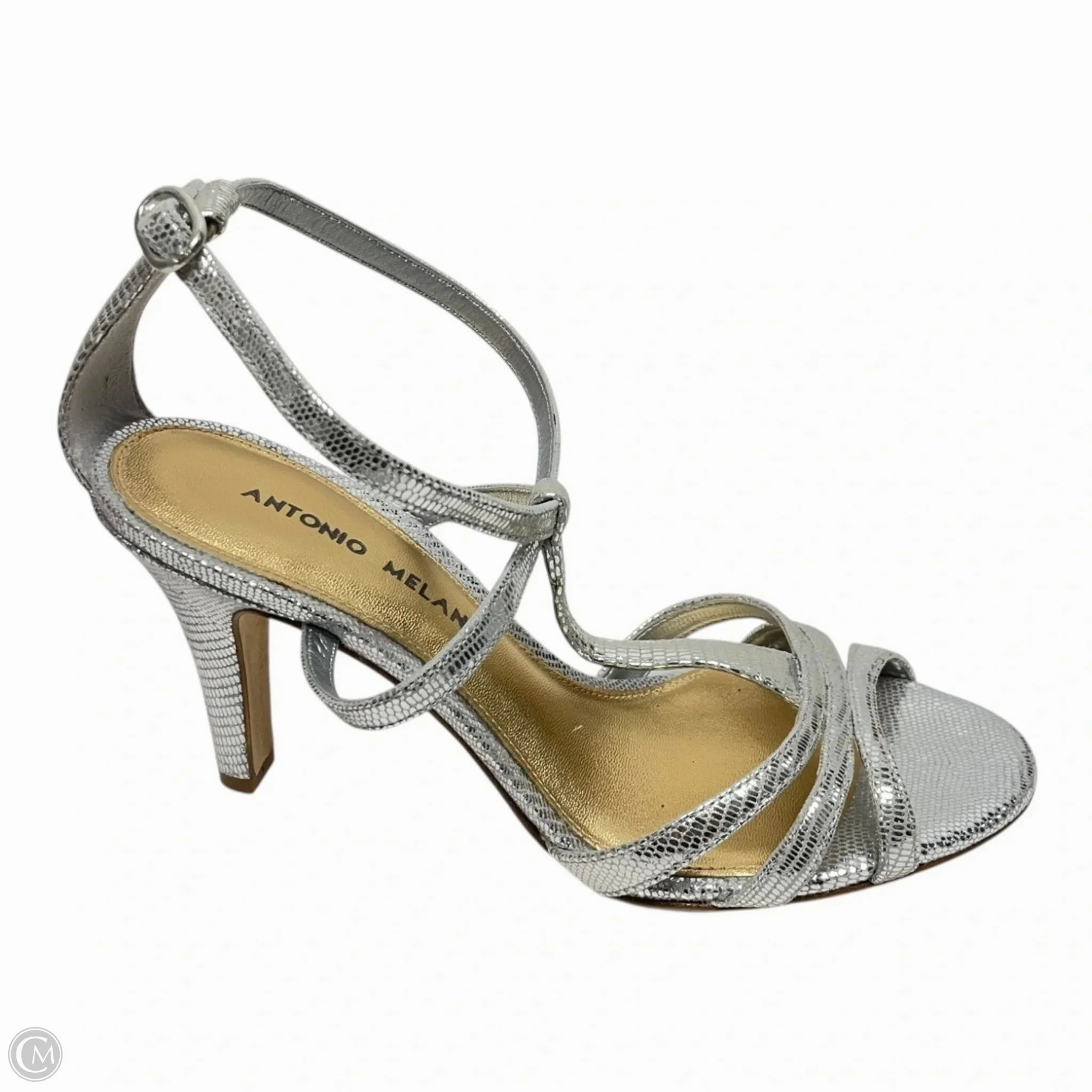 Metal hardware Shoes Heels Stiletto By Antonio Melani In Silver, Size: 7