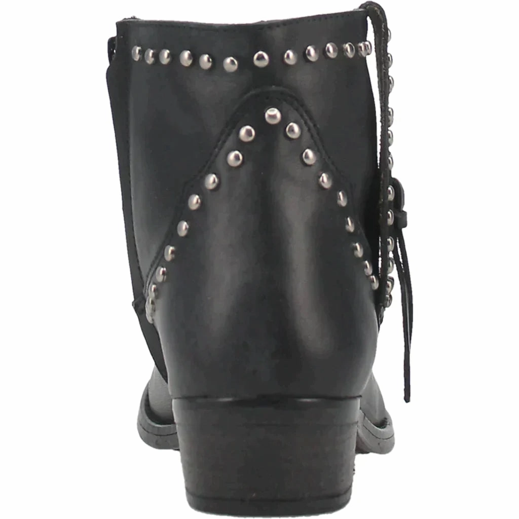 DINGO DESTRY LEATHER STUDDED BOOTIE STYLE DI864BK Rough Ready