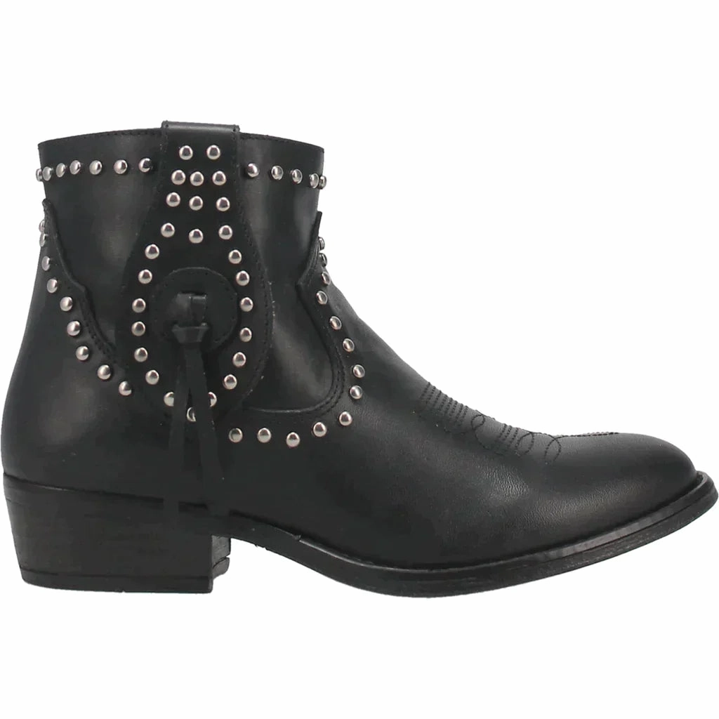 Ergonomic Shape Indie Core DINGO DESTRY LEATHER STUDDED BOOTIE STYLE DI864BK
